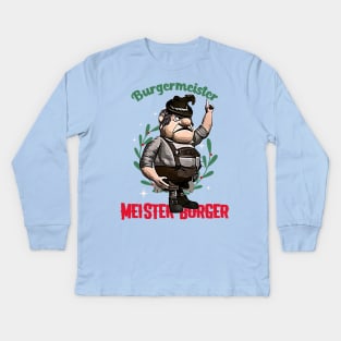 Burgermeister Meister Burger (german lederhosen) Kids Long Sleeve T-Shirt